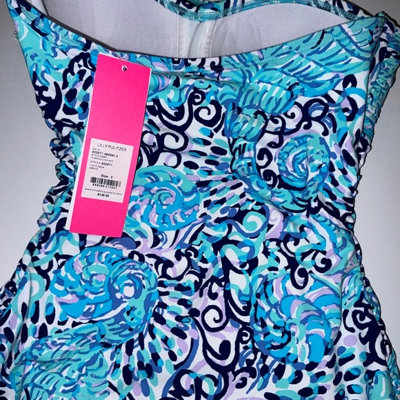 Lilly Pulitzer NWT Flamenco One Piece Swimsuit Light Aqua Spritz Size 0 - Picture 8 of 16